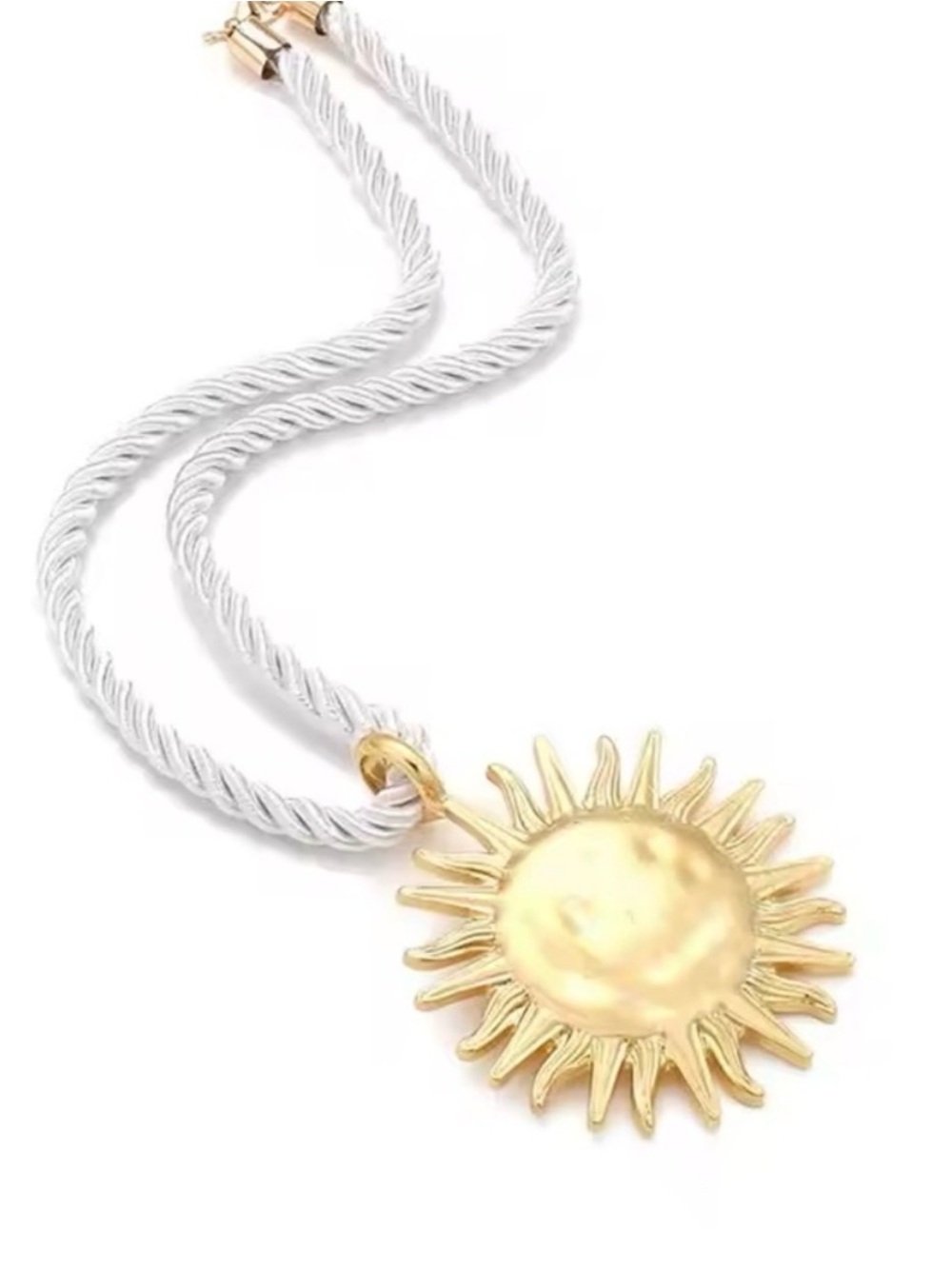 Zara Sun Cord Gold Necklace + Earrings Set - Picture 10 of 13